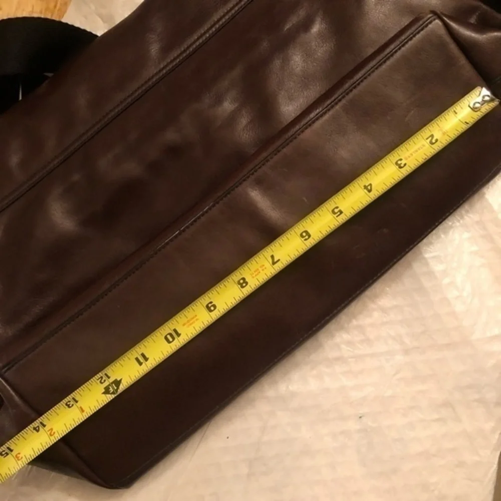 Coach brown leather men’s briefcase laptop travel business bag